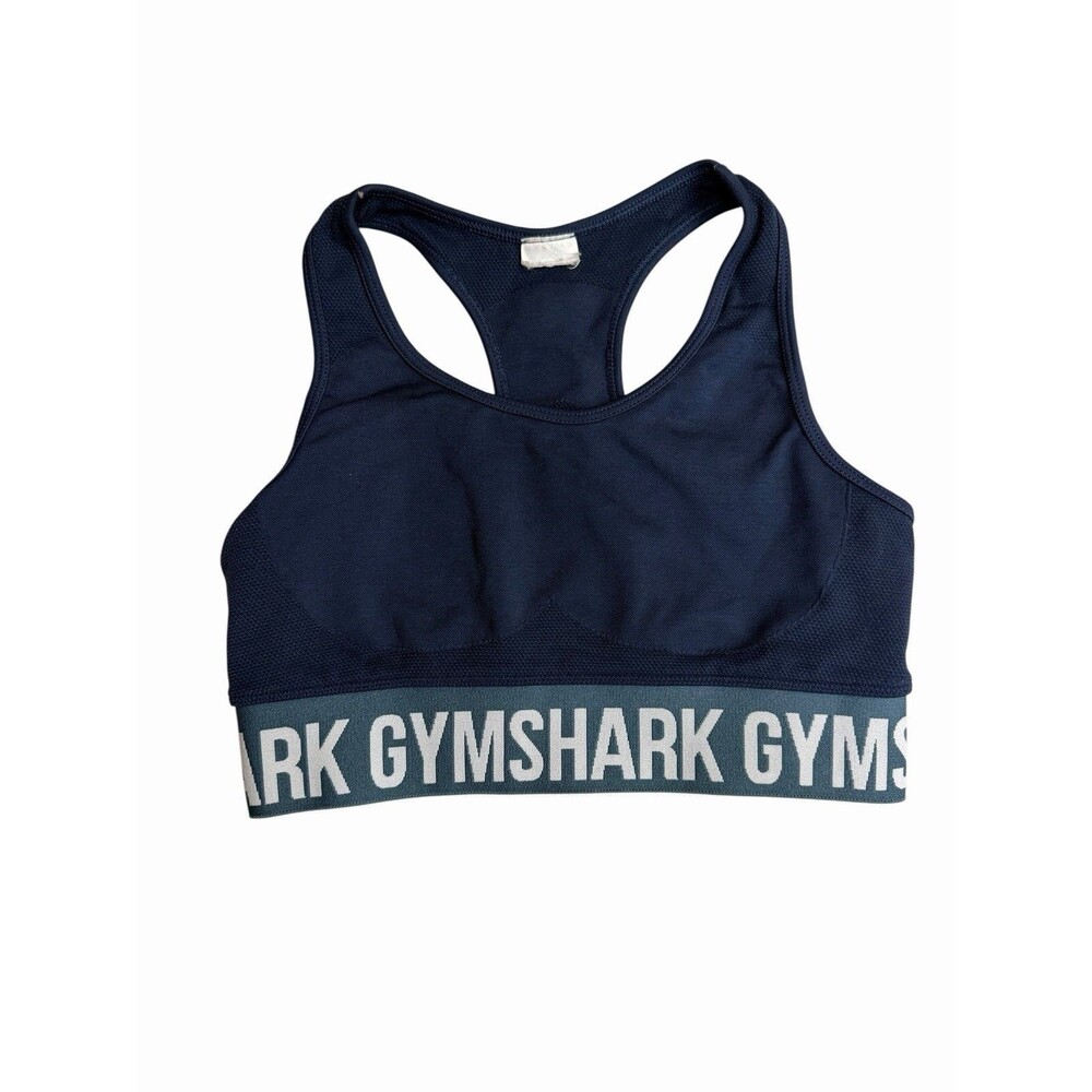Gymshark Sports Bra Womens Size Med Blue Dry Flex Performance Workout Racer Back
